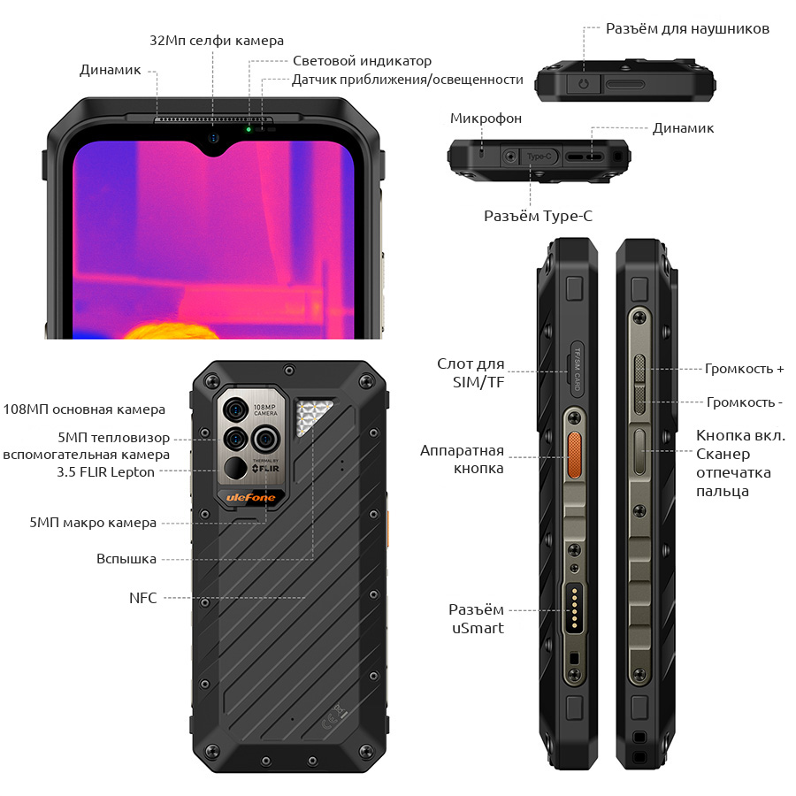 Ulefone Power Armor 18T купить в Казани, смартфон Ulefone Power Armor 18T  на официальном сайте, обзор, цена, характеристики